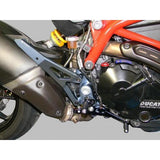 Adjustable Rearsets For Hypermotard 821/939 with Fixed Foot pegs, Color: Black/Black - Apex Racing Development