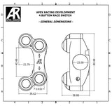 FOUR BUTTON RACE SWITCH LH FOR SUZUKI GSXR 1000 2017+ - Apex Racing Development